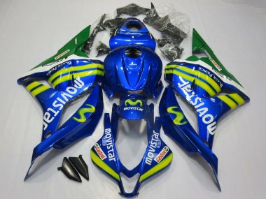 Cheap 2009-2012 Honda CBR600RR Motorcycle Fairings - Blue Green MoviStar