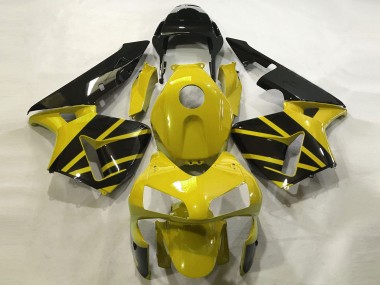 Cheap 2003-2004 Honda CBR600RR Motorcycle Fairings - Mustard Yellow Glossy Black