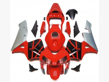 Cheap 2003-2004 Honda CBR600RR Motorcycle Fairings - Silver Red Glossy Black OEM Style