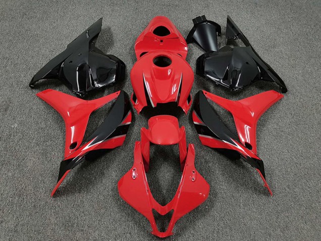 2009-2012 Honda CBR600RR Motorcycle Fairings - Red Glossy Black OEM Style