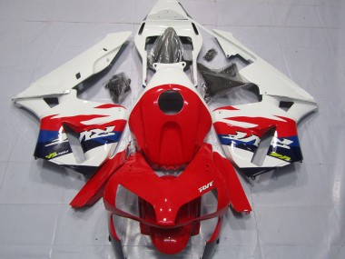 Cheap 2003-2004 Honda CBR600RR Motorcycle Fairings - White Red Blue RVF Style