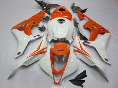 Cheap 2007-2008 Honda CBR600RR Motorcycle Fairings - White Orange HRC