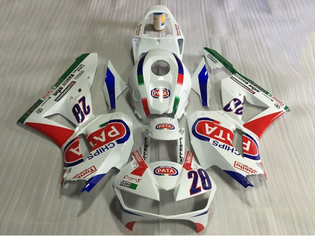 2013-2026 Honda CBR600RR Motorcycle Fairings - White Red Blue Pata 28