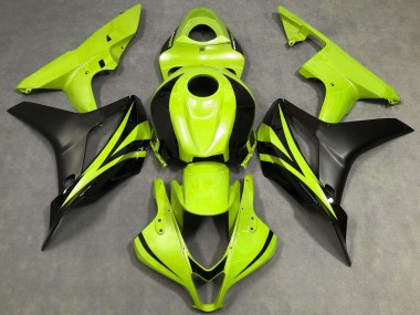 Cheap 2007-2008 Honda CBR600RR Motorcycle Fairings - Neon Yellow Matte Black OEM Style