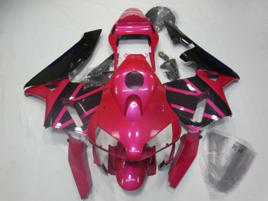 Cheap 2003-2004 Honda CBR600RR Motorcycle Fairings - Pink Glossy Black
