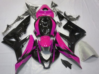 Cheap 2007-2008 Honda CBR600RR Motorcycle Fairings - Pink Glossy Black OEM Style