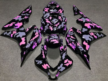 Cheap 2007-2008 Honda CBR600RR Motorcycle Fairings - Pink Grey Camouflage