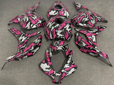Cheap 2009-2012 Honda CBR600RR Motorcycle Fairings - Pink Silver Camouflage