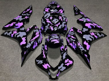 Cheap 2007-2008 Honda CBR600RR Motorcycle Fairings - Purple Grey Camouflage