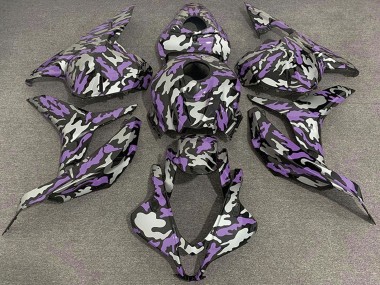 Cheap 2009-2012 Honda CBR600RR Motorcycle Fairings - Purple Silver Camouflage