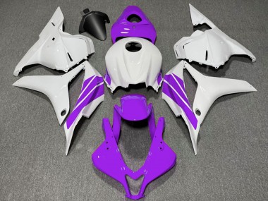Cheap 2009-2012 Honda CBR600RR Motorcycle Fairings - White Purple Stripe
