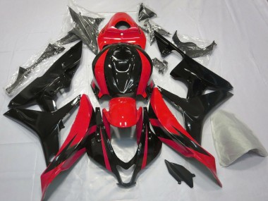 Cheap 2007-2008 Honda CBR600RR Motorcycle Fairings - Red Glossy Black OEM Style