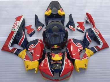 Cheap 2013-2023 Honda CBR600RR Motorcycle Fairings - Dark Blue Yellow Red Bull