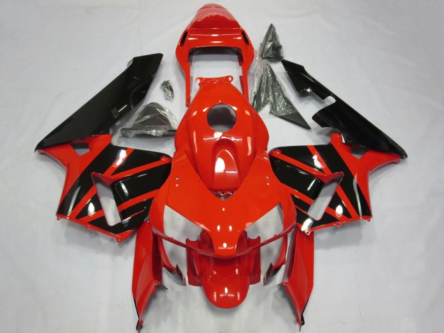 2003-2004 Honda CBR600RR Motorcycle Fairings - Red Glossy Black OEM Styles