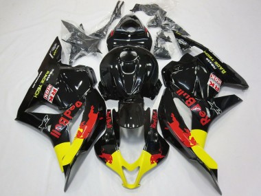 Cheap 2009-2012 Honda CBR600RR Motorcycle Fairings - Glossy Black Yellow Red Bull