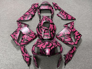 Cheap 2003-2004 Honda CBR600RR Motorcycle Fairings - Red Black Camouflage