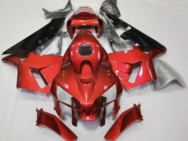 2005-2006 Honda CBR600RR Motorcycle Fairings - Red Black CBR Style