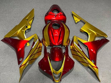 Cheap 2007-2008 Honda CBR600RR Motorcycle Fairings - Gold Red