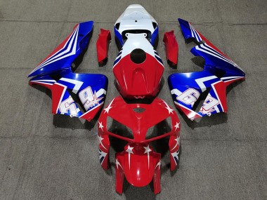 Cheap 2005-2006 Honda CBR600RR Motorcycle Fairings - White Red Blue 69