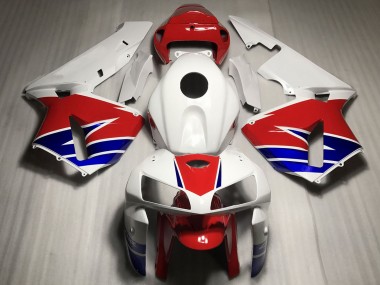 Cheap 2005-2006 Honda CBR600RR Motorcycle Fairings - White Red Blue