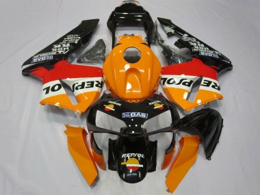 Cheap 2003-2004 Honda CBR600RR Complete Motorcycle Fairings - Orange White Red Glossy Black Repsol