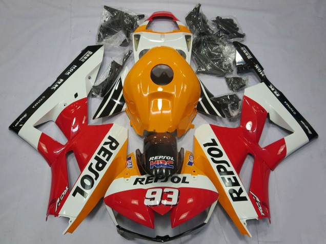 2013-2023 Honda CBR600RR Motorcycle Fairings - Orange White Red Glossy Black Repsol 93
