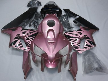 Cheap 2005-2006 Honda CBR600RR Motorcycle Fairings - Rose Pink Flame
