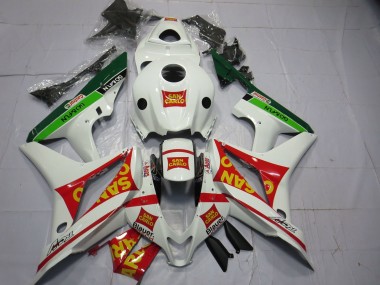 Cheap 2007-2008 Honda CBR600RR Motorcycle Fairings - White Red Green Yellow San Carlo