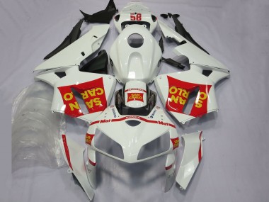 Cheap 2005-2006 Honda CBR600RR Motorcycle Fairings - White Red Yellow San Carlo 58
