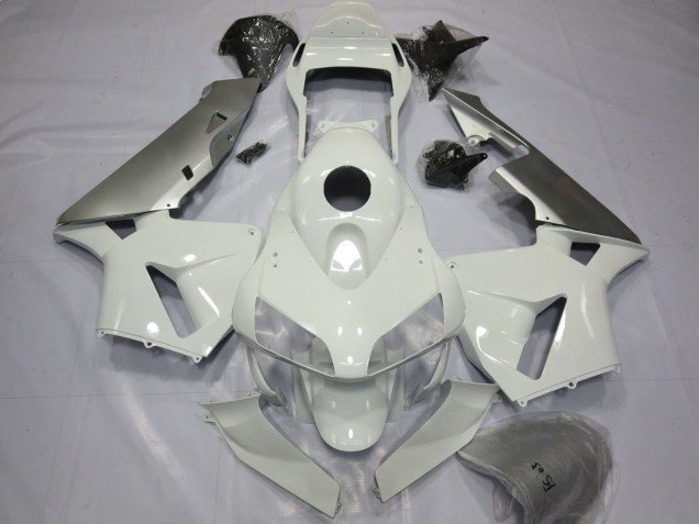 2003-2004 Honda CBR600RR Motorcycle Fairings - Silver White