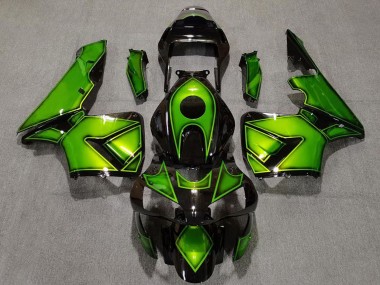 Cheap 2003-2004 Honda CBR600RR Motorcycle Fairings - Green Glossy Black