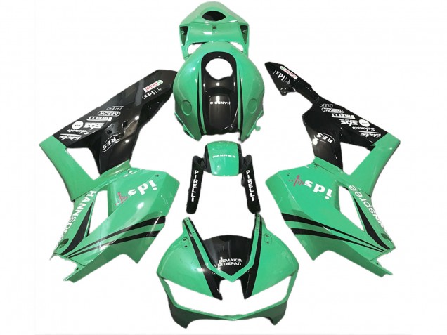 2013-2023 Honda CBR600RR Motorcycle Fairings - Green Glossy Black