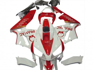Cheap 2005-2006 Honda CBR600RR Motorcycle Fairings - White Red Pramac