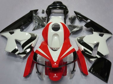 Cheap 2003-2004 Honda CBR600RR Motorcycle Fairings - White Red Glossy Black OEM Style