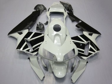 Cheap 2003-2004 Honda CBR600RR Motorcycle Fairings - White Glossy Black OEM Style