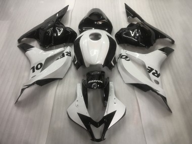 Cheap 2009-2012 Honda CBR600RR Motorcycle Fairings - White Glossy Black Repsol
