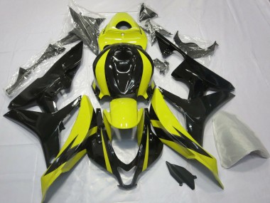 Cheap 2007-2008 Honda CBR600RR Motorcycle Fairings - Yellow Glossy Black OEM Style