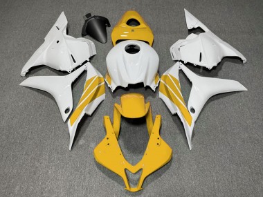 Cheap 2009-2012 Honda CBR600RR Motorcycle Fairings - White Yellow Stripe