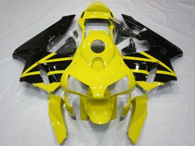 Cheap 2003-2004 Honda CBR600RR Motorcycle Fairings - Yellow Glossy Black OEM Style