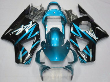Cheap 2002-2003 Honda CBR954RR Motorcycle Fairings - Light Blue Glossy Black