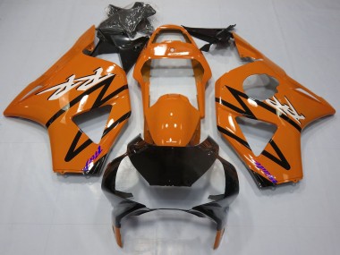 Cheap 2002-2003 Honda CBR954RR Motorcycle Fairings - Dark Orange Glossy Black