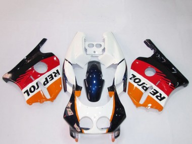 Cheap 1990-1998 Honda CBR250RR Motorcycle Fairings - Orange White Red Glossy Black Repsol