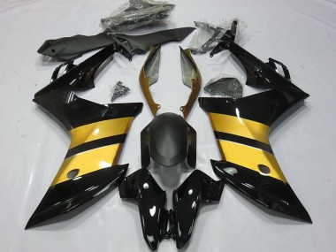 Cheap 2011-2013 Honda CBR600F Motorcycle Fairings - Gold Glossy Black CBR Design