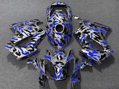 Cheap 2002-2013 Honda VFR 800 Motorcycle Fairings - Blue Camouflage