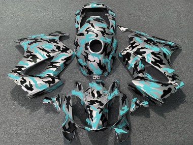 Cheap 2002-2013 Honda VFR 800 Motorcycle Fairings - Teal Camouflage