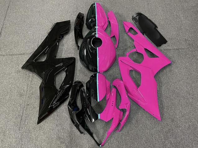 2005-2006 Suzuki GSXR 1000 Motorcycle Fairings - Glossy Black and Pink