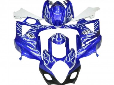 Cheap 2007-2008 Suzuki GSXR 1000 Motorcycle Fairings - Blue White Flame