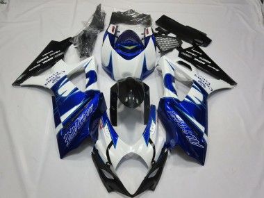 Cheap 2007-2008 Suzuki GSXR 1000 Motorcycle Fairings - White Blue Black Corona Alstare