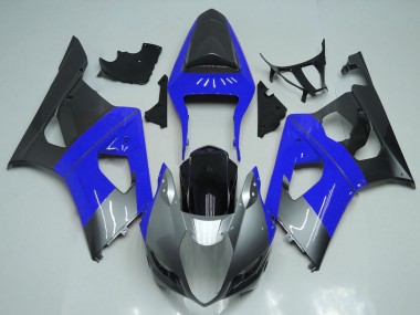 Cheap 2003-2004 Suzuki GSXR 1000 Motorcycle Fairings - Blue Silver Black