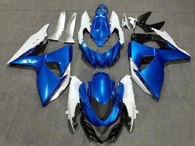 2009-2016 Suzuki GSXR 1000 Motorcycle Fairings - Blue White Silver Black